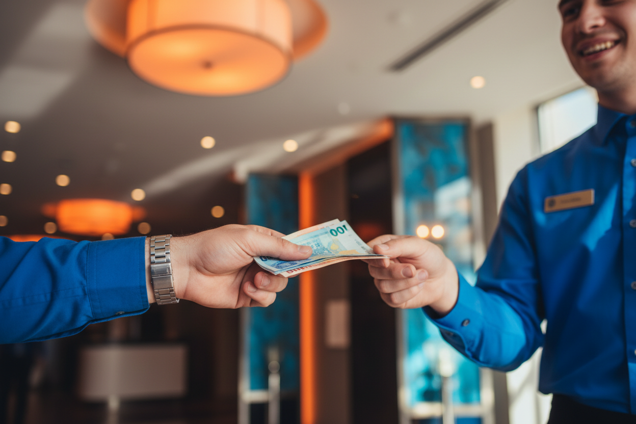 Giving a tip with warmth and ease